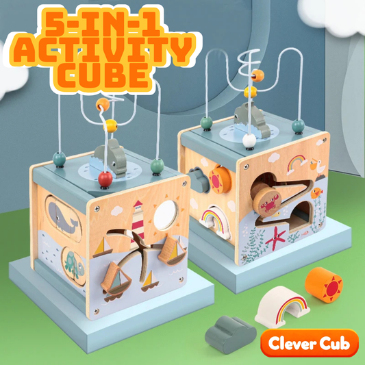 Kids 5-in-1 Activity Cube – A World of Learning & Fun!