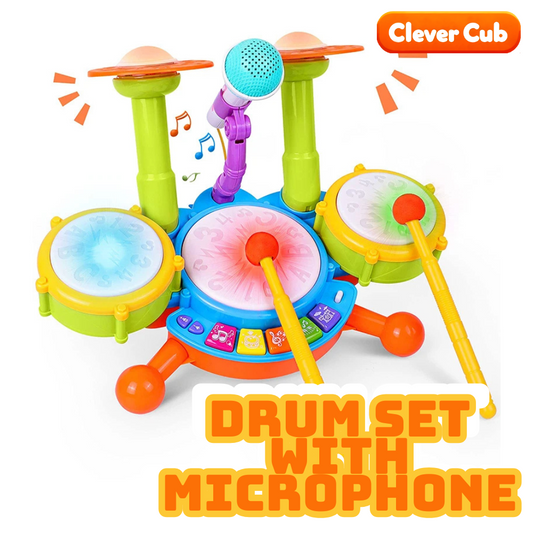 Drum Set with Microphone – A Musical Wonderland for Toddlers!