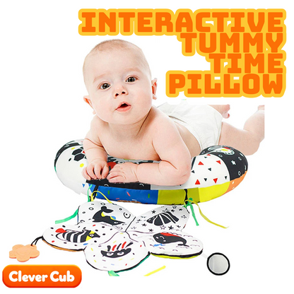 Interactive Tummy Time Pillow –  Double-Sided - A Sensory Wonderland for Your Little One!