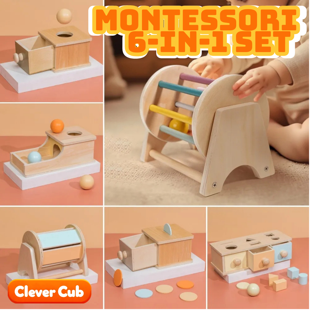 6-in-1 Montessori Wooden Toy Set – The Ultimate Early Learning Collection!