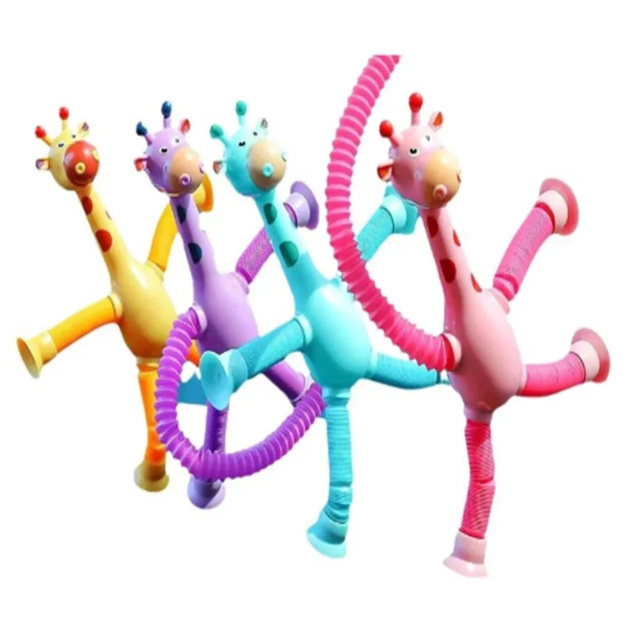 Suction Telescopic Giraffe Set 4 pcs – Fun, Stretchy, and Stress-Free!