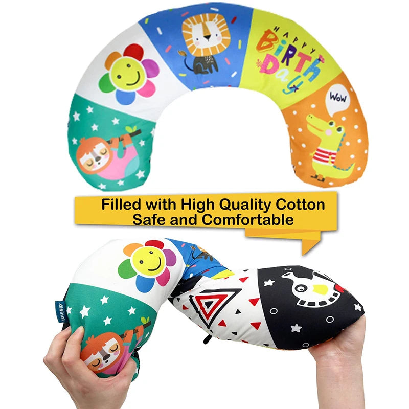 Interactive Tummy Time Pillow –  Double-Sided - A Sensory Wonderland for Your Little One!