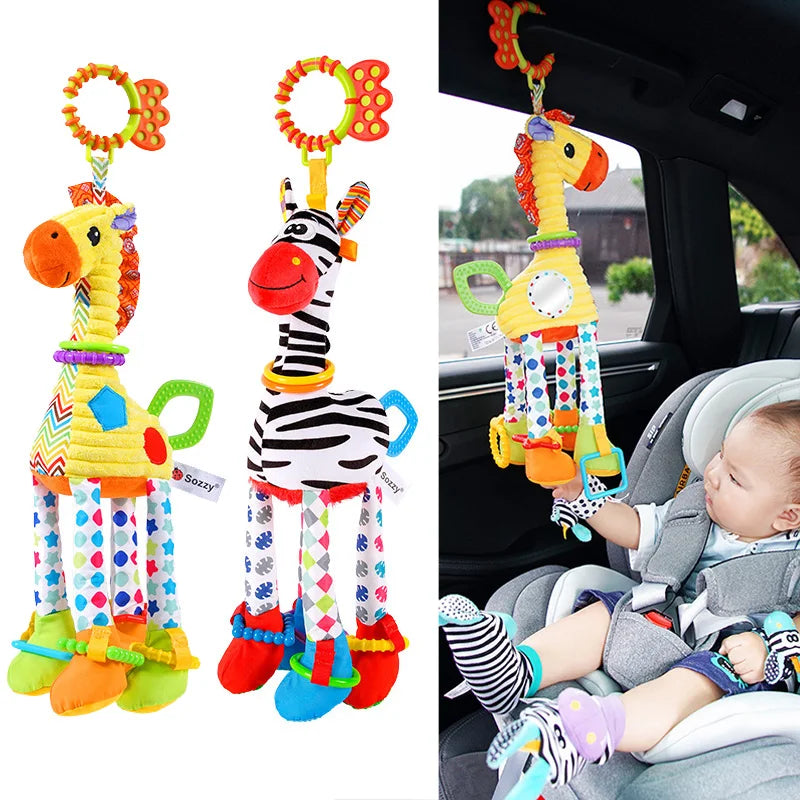 Multi-activity Giraffe & Zebra Rattles – A Gentle Delight for Little Hands!