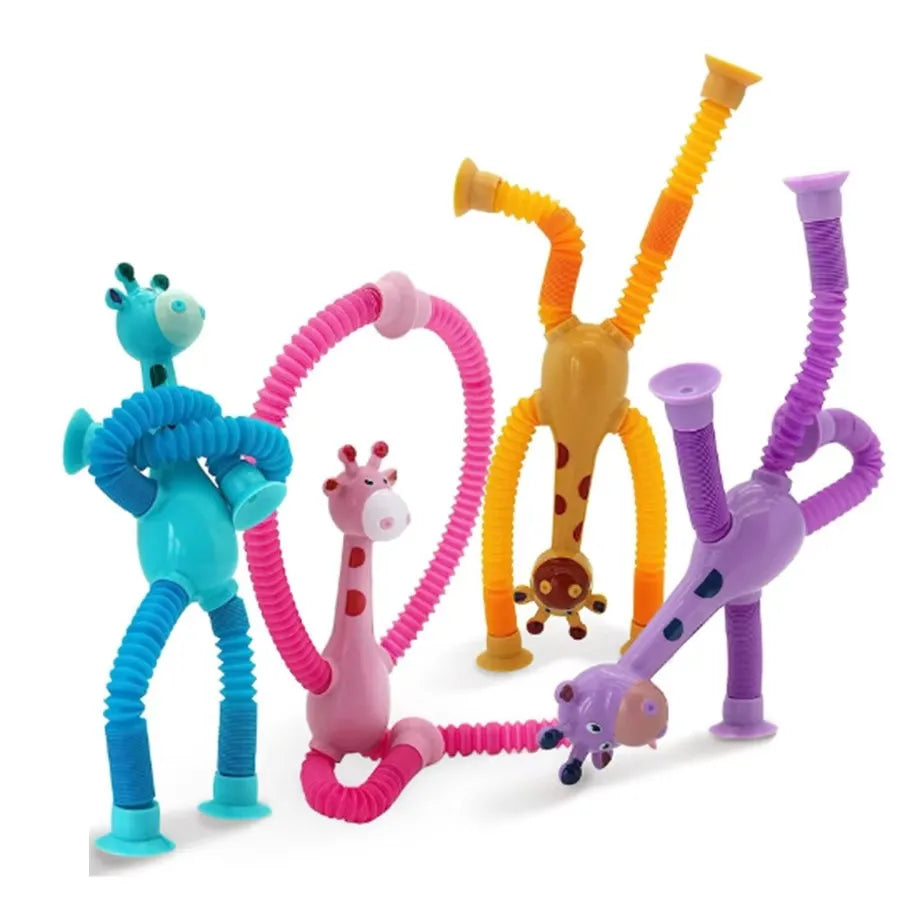 Suction Telescopic Giraffe Set 4 pcs – Fun, Stretchy, and Stress-Free!