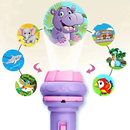 Cartoon Projection Flashlight: Ignite Imagination & Learning!