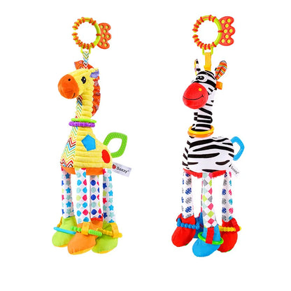 Multi-activity Giraffe & Zebra Rattles – A Gentle Delight for Little Hands!